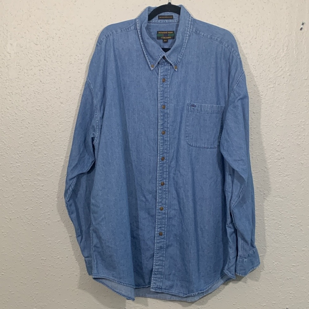 Colors‎ by Alexander Julian Vintage Long Sleeve Denim Shirt size 2XLT